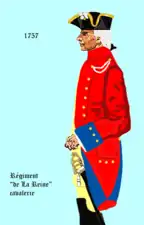 l' uniforme du régiment de 1757 à 1762