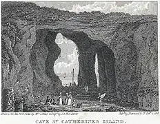 Une grotte de l'île, 1823.