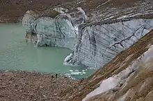 Eau de fonte provenant d'un glacier