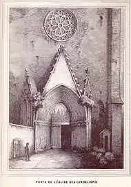 La façade vers 1840