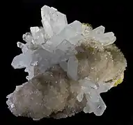 Célestine sur aragonite -  Sicile, Italie (11,5×10,5 cm)