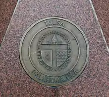 Tulsa : blason du jumelage à Celle.