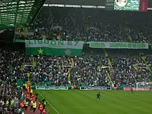 Supporters Ultras commémorant la victoire à Lisbonne du Celtic FC en Écosse