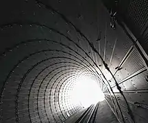 Protection contre le bruit à la sortie du tunnel (avril 2019).