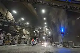Construction du tunnel de base du Ceneri en novembre 2015.