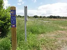 Balisage jacquaire et GR à Cenon-sur-Vienne.