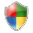 Logo en forme de bouclier rouge, vert, bleu et jaune de gauche à droite et de haut en bas.