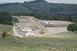 Centre des travaux de l'A89 en septembre 2009.