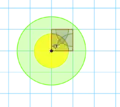 Le dessin montre comment différents morceaux de C1/2 (disque jaune) sont « recollés » dans le tore.