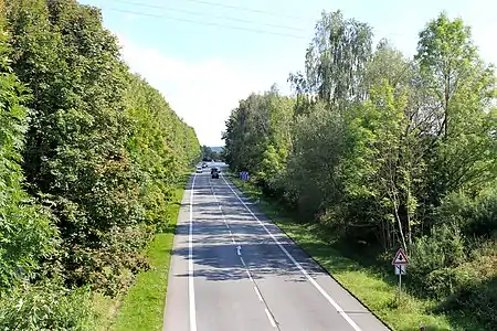 Route n° 35 au nord de Cerekvice nad Loučnou.