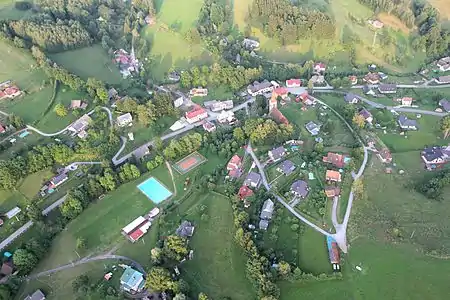 Čermná : vue aérienne du village.