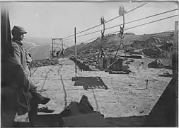 Armée française au col de Cengel, nom sur les cartes de l'époque, mars 1917,