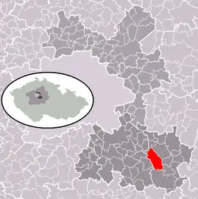 Localisation de Černé Voděrady