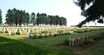 Vue du cimetière depuis l'entrée