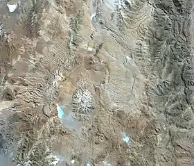 La caldeira du Cerro Galán vue par Landsat 8.