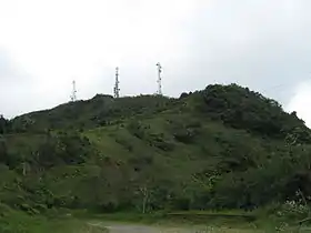 Vue du cerro de Punta avec ses antennes relais.