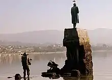 Monument Jules Verne à Redondela, en Espagne.