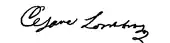 signature de Cesare Lombroso