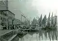 Le port devant la mairie de Cesenatico en 1900
