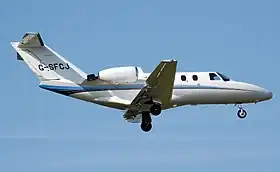 Un Cessna 525 CitationJet.