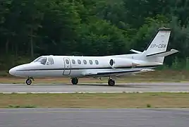 Cessna Citation II sur l'Aéroport de La Môle - Saint-Tropez.