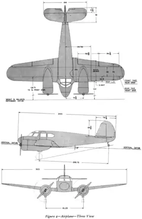 vue en plan de l’avion