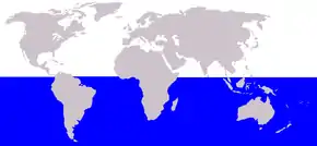 Aire de répartition du Petit Rorqual antarctique