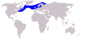 Description de l'image Cetacea_range_map_Atlantic_White-sided_Dolphin.PNG.