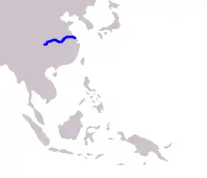 Description de l'image Cetacea range map Chinese River Dolphin.PNG.