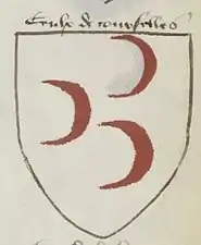 « Ceulx de Courselles », blason présent dans l'Armorial de Gilles Le Bouvier (vers 1450)