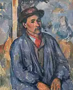 Paul Cézanne, Homme en blouse bleue, 1896-1897