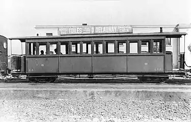 Voiture  Decauville à bogies, de type C (3e classe).