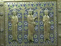 Les apôtres Matthieu, Thomas et Pierre.
