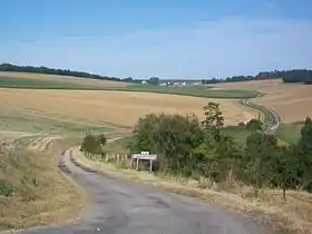 Paysage du Vexin bossu dans le nord-est.