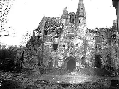 Le château après la Première Guerre mondiale.