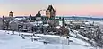 Le château Frontenac juste après une pluie verglaçante. Décembre 2018.