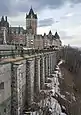 En bordure du chateau Frontenac. Avril 2022.