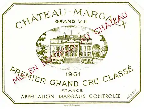 Château Margaux(appellation margaux).