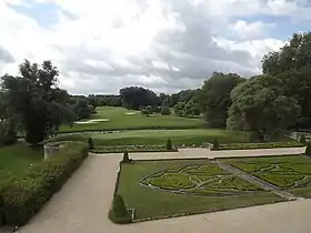 Vue du golf depuis le premier étage du château