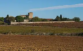 Vue du château d'Exindre.