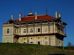 Château d'Ilbarritzsalle, escalier, élévation, toiture, décor intérieur