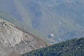 Le château vu depuis le pic de Tarbésou.