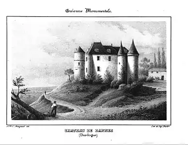 Le château en 1842