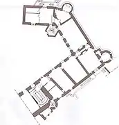 Plan du premier étage du château de Buoux.