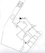 Plan général du château de Buoux et de ses terrasses.