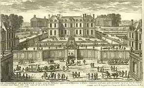 Le château de Chaville du côté de l'entrée, vers 1680. Pérelle[Lequel ?]