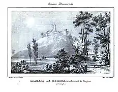 Château de Gurson en 1842.