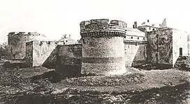 Château de Ham avant sa destruction en 1917.