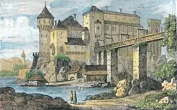 Le château de Hunedoara par Augustin François Lemaître