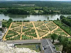 Potager du château de la Roche-Guyon (France).